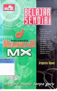 Image of Belajar sendiri Macromedia Dreamweaver MX